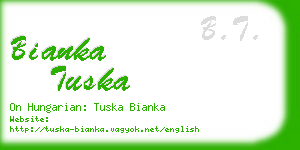 bianka tuska business card